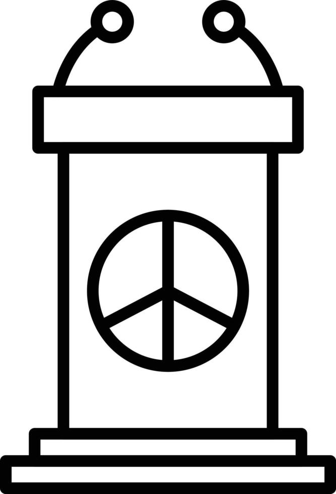 Pacifism Outline Icon vector