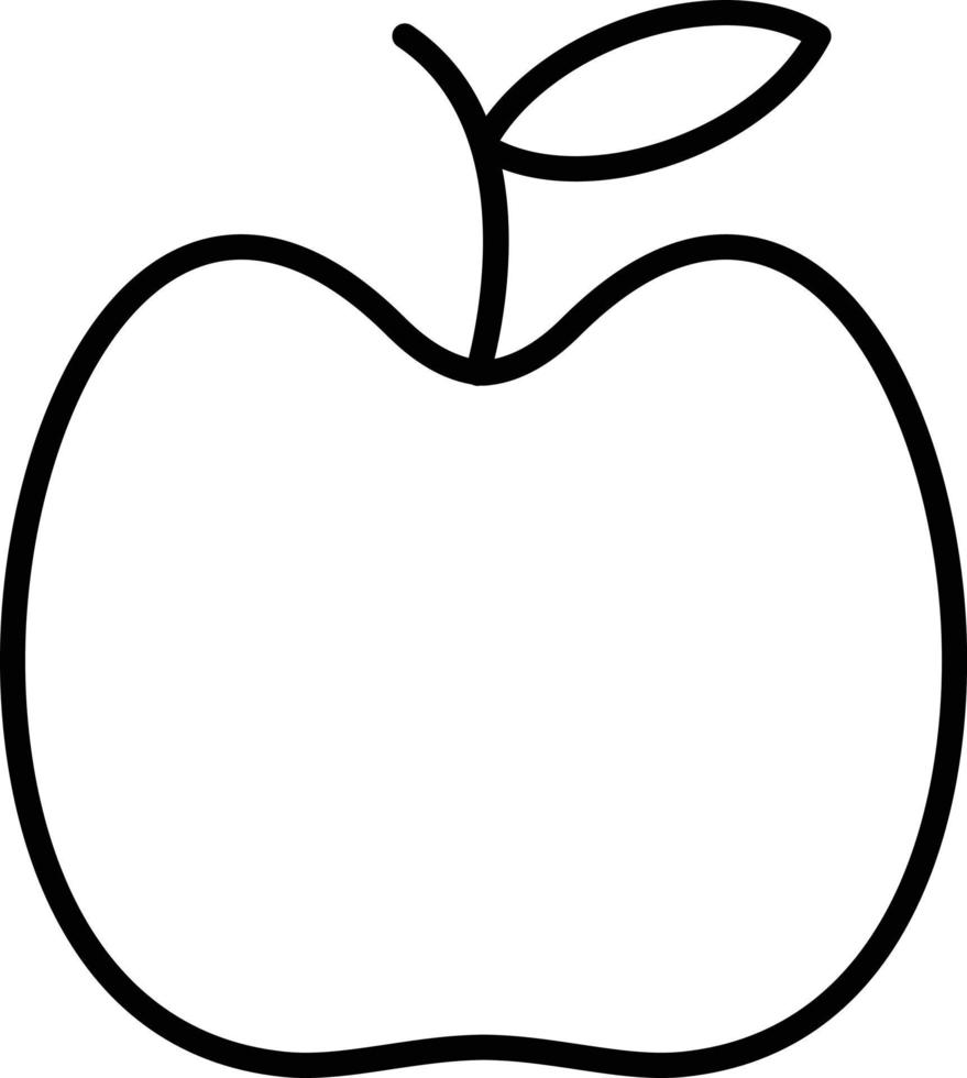 Apple Outline Icon vector