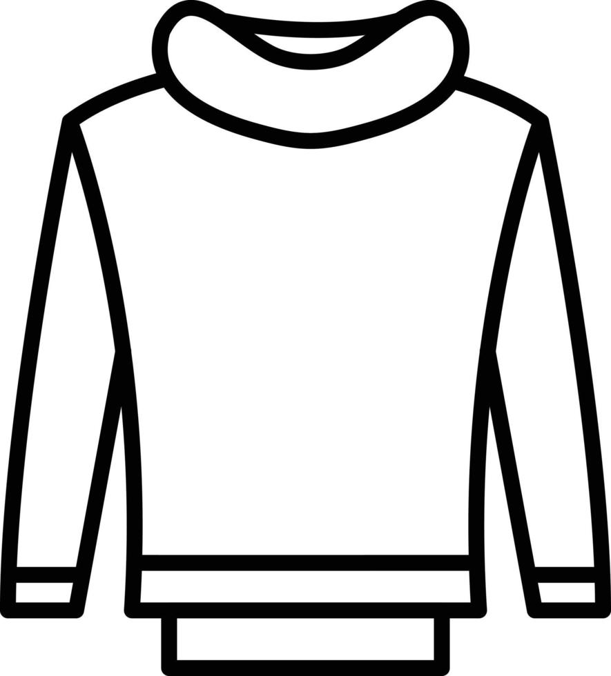 icono de contorno de sudadera vector