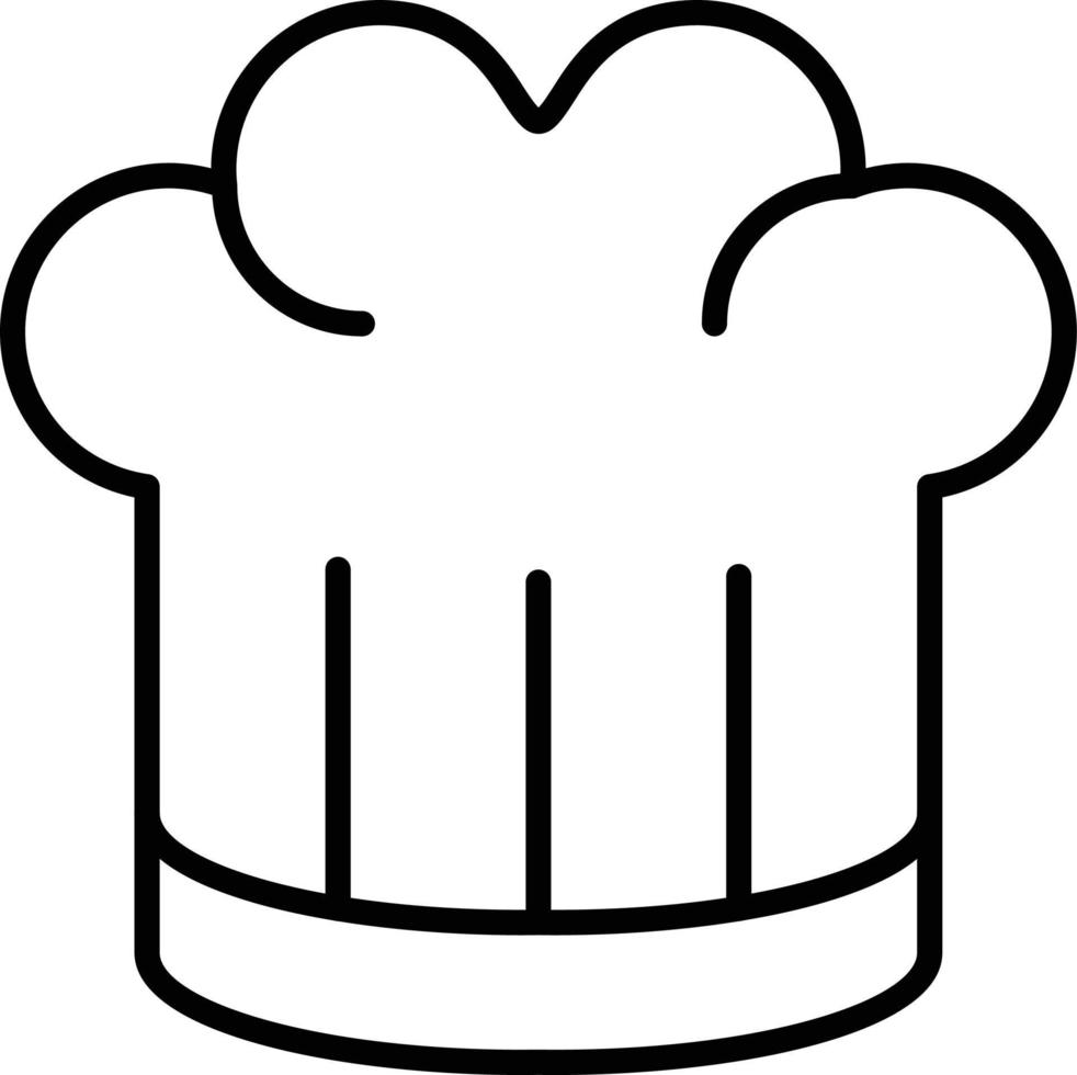 Chef Hat Outline Icon vector