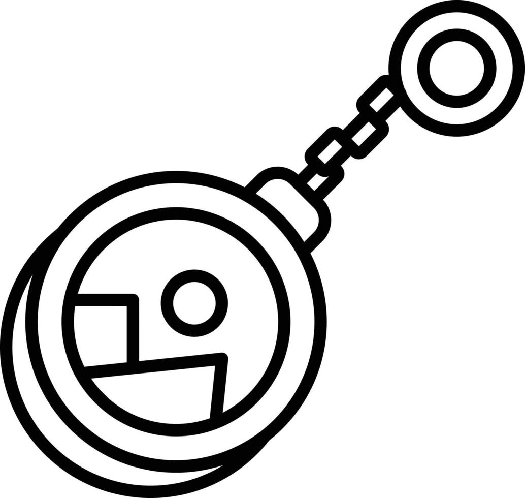 Keychain Outline Icon vector