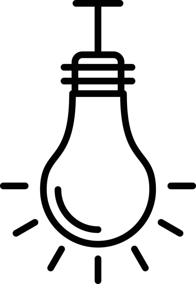 Light Bulb Outline Icon vector