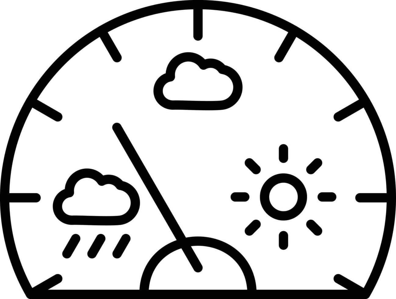 Barometer Outline Icon vector