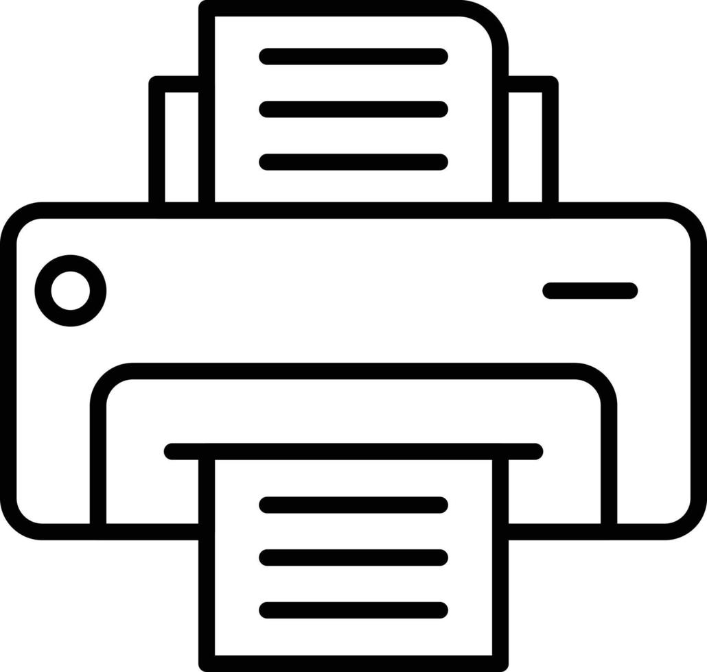 Printer Outline Icon vector