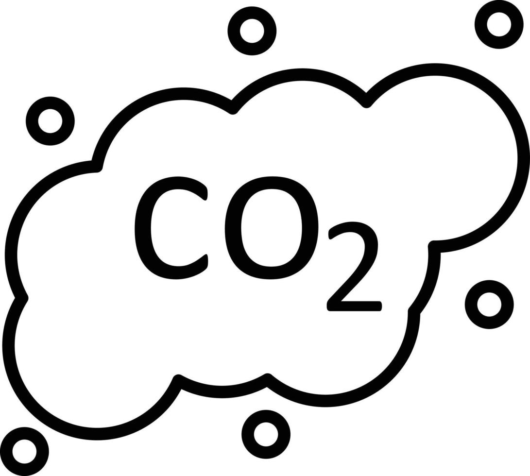 Co2 Outline Icon vector