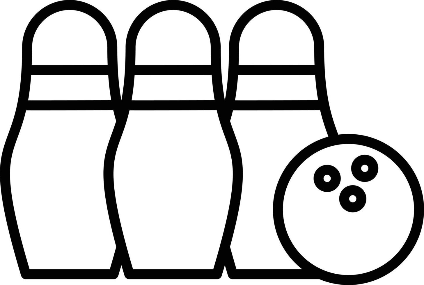 Bowling Outline Icon vector
