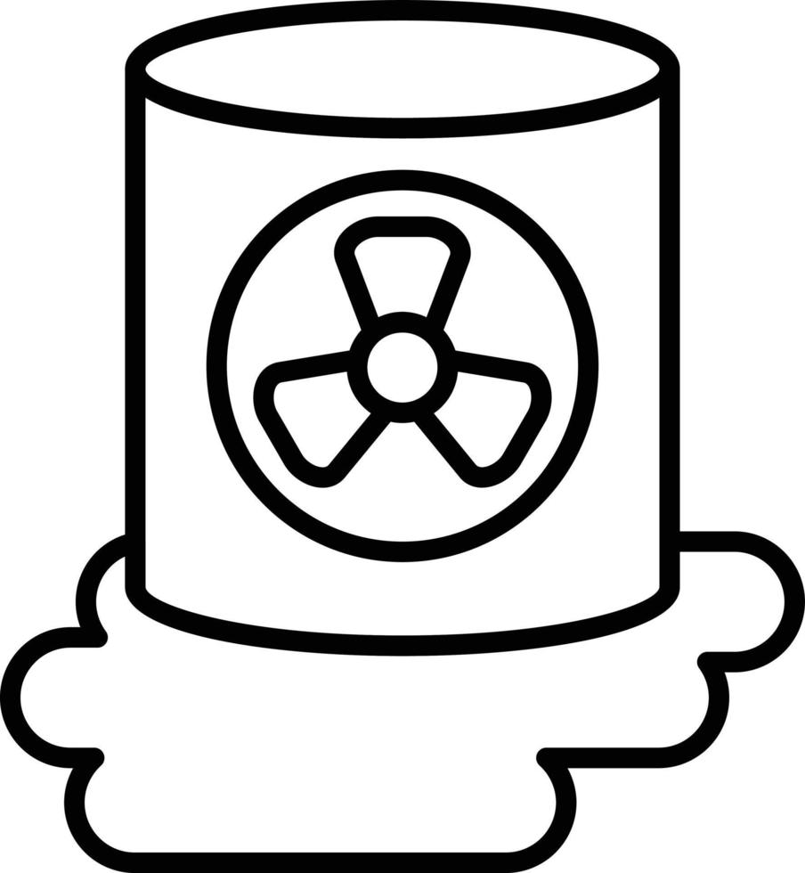 Toxic Waste Outline Icon vector
