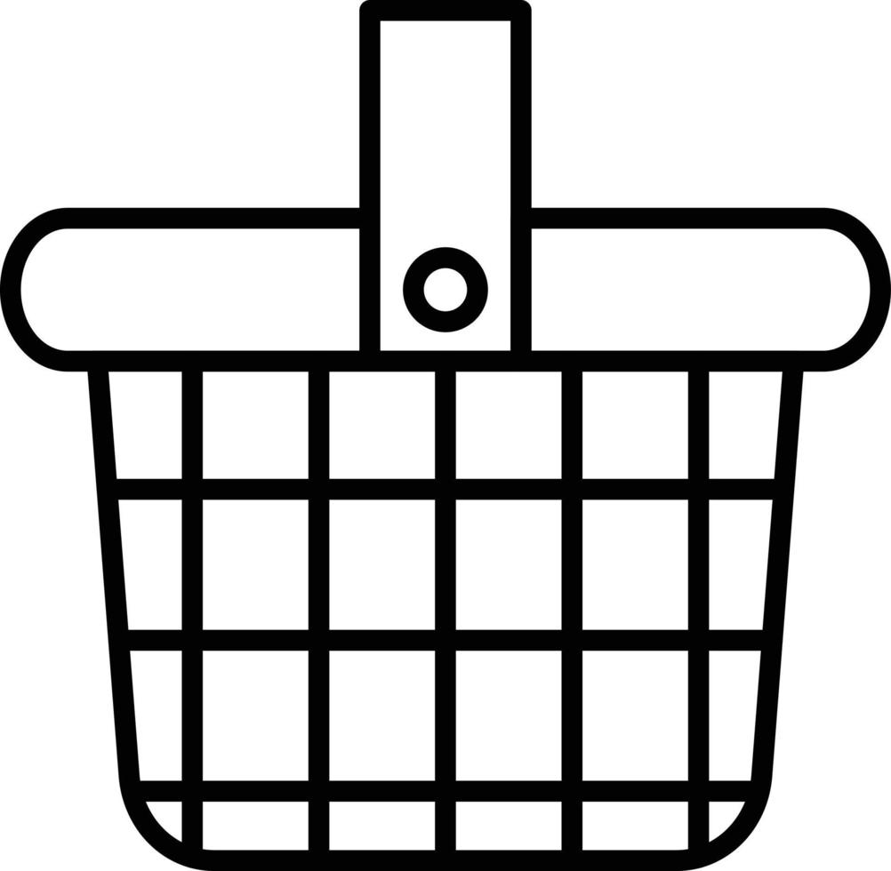 Picnic Basket Outline Icon vector