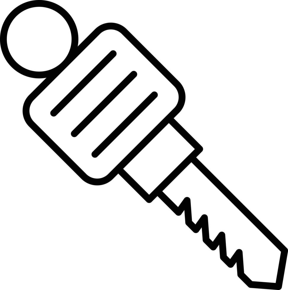 Key Outline Icon vector