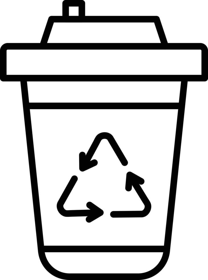 Paper Cup Outline Icon vector