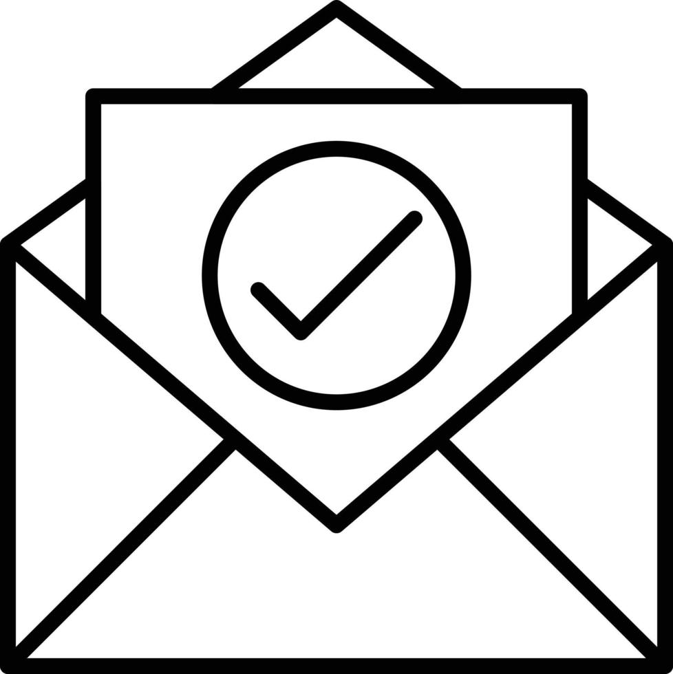 Letter Outline Icon vector