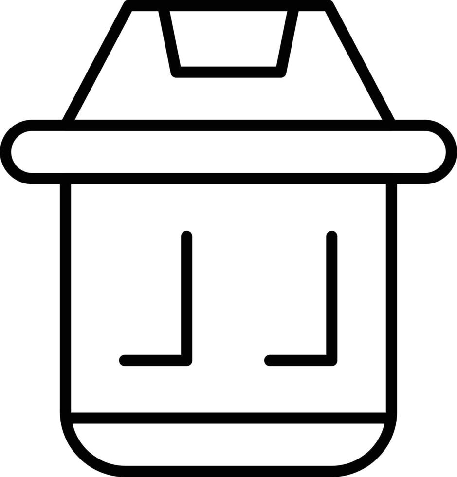 Trash Bin Outline Icon vector