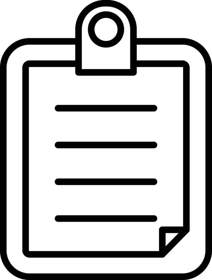 List Outline Icon vector