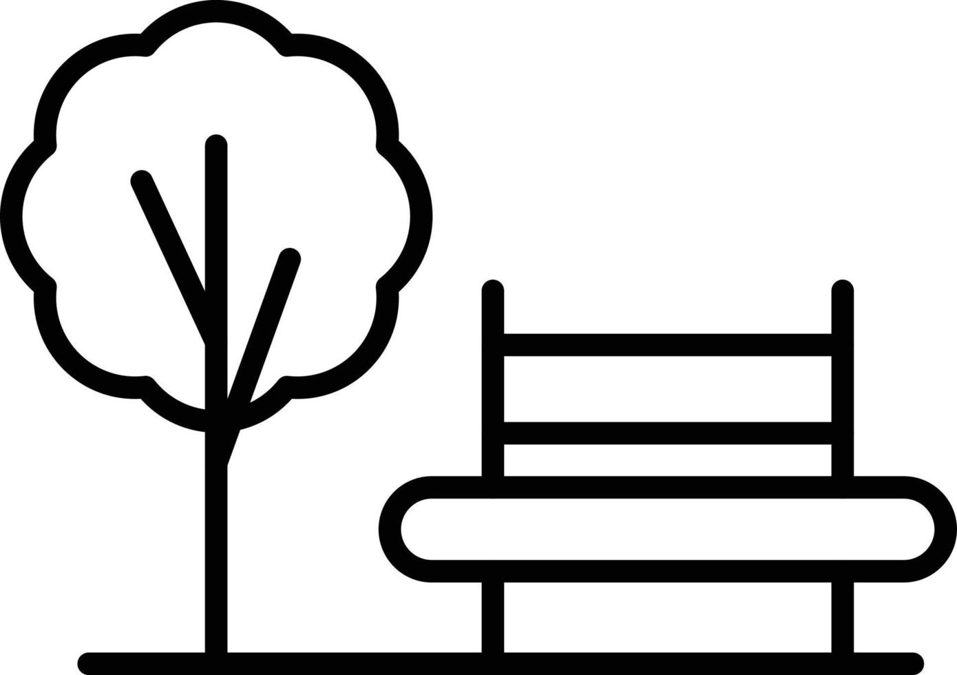 Park Outline Icon vector