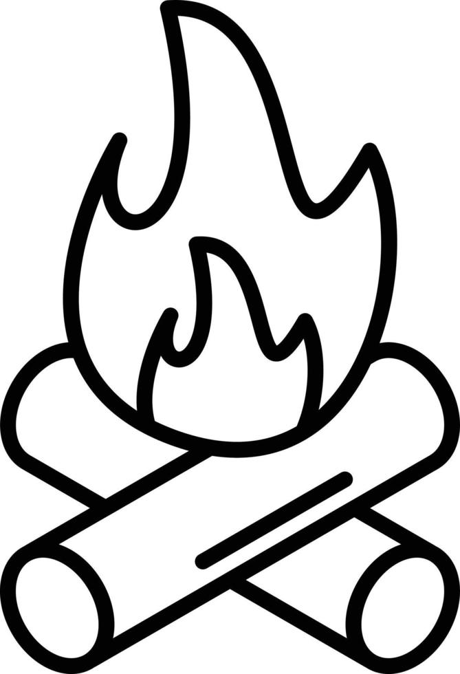 Fire Pollution Outline Icon vector