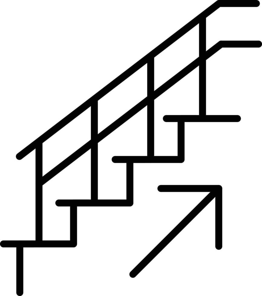 Stairs Outline Icon vector