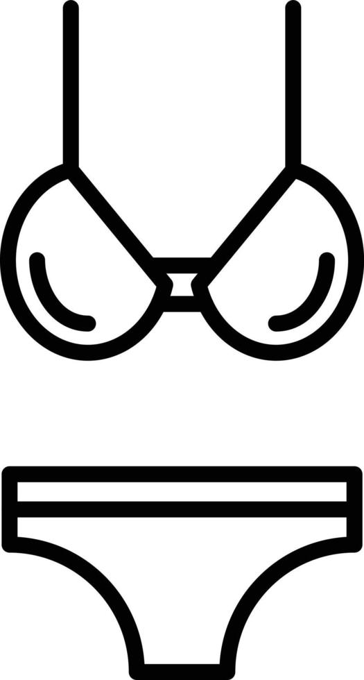 Bikini Outline Icon vector