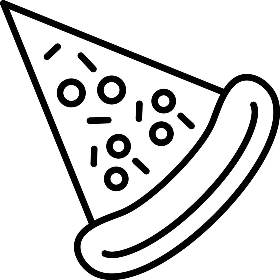 icono de contorno de pizza vector