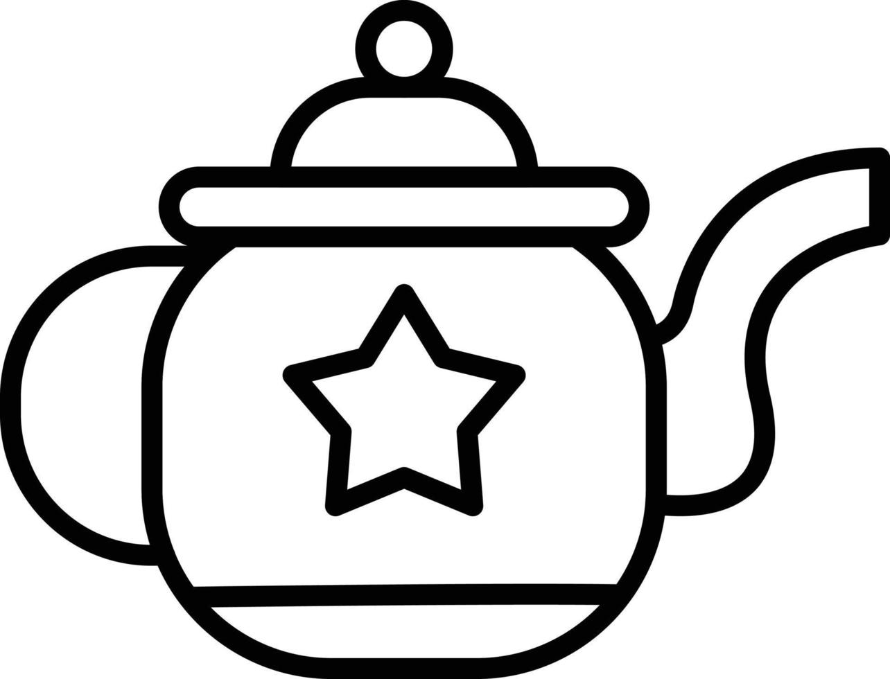 Teapot Outline Icon vector