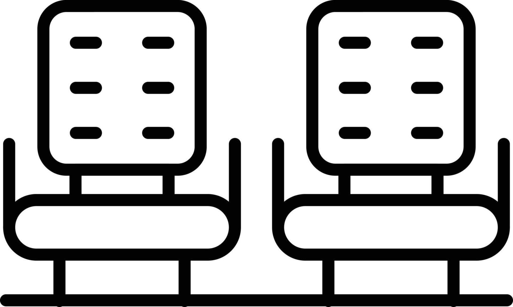 Seats Outline Icon vector