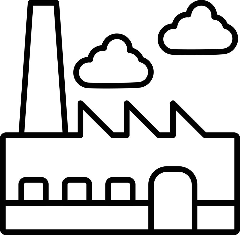 Factory Outline Icon vector