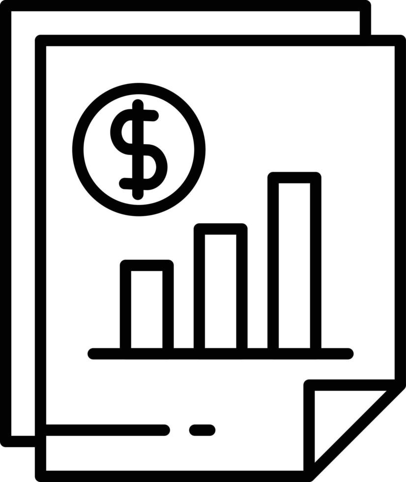 Budget Outline Icon vector