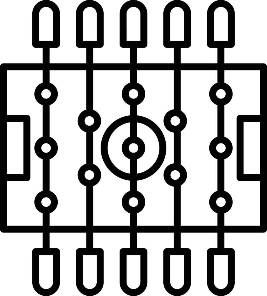 Table Football Outline Icon vector