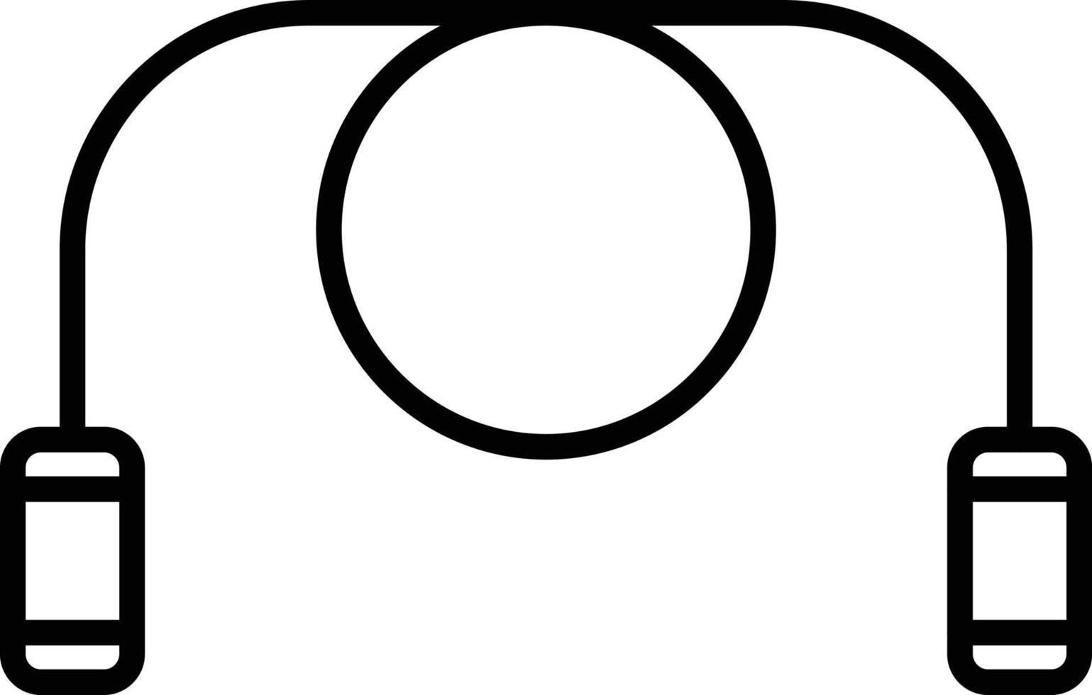 Jumping Rope Outline Icon vector