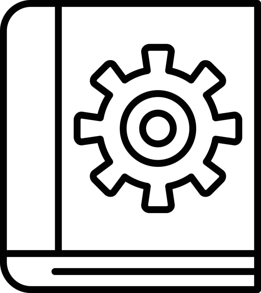 icono de esquema de libro vector