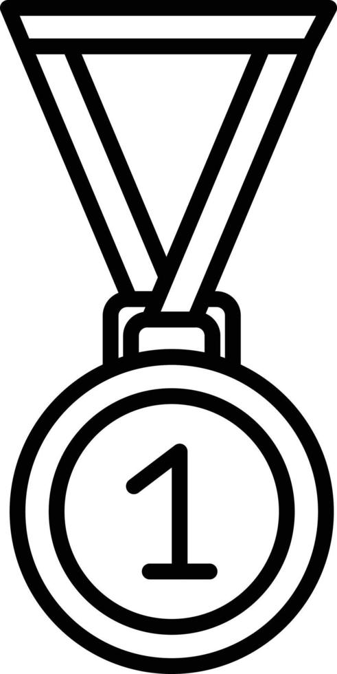 Medal Outline Icon vector