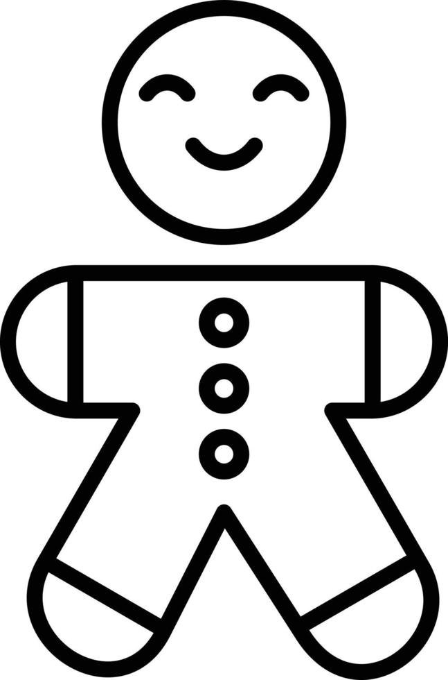 Gingerbeard Outline Icon vector