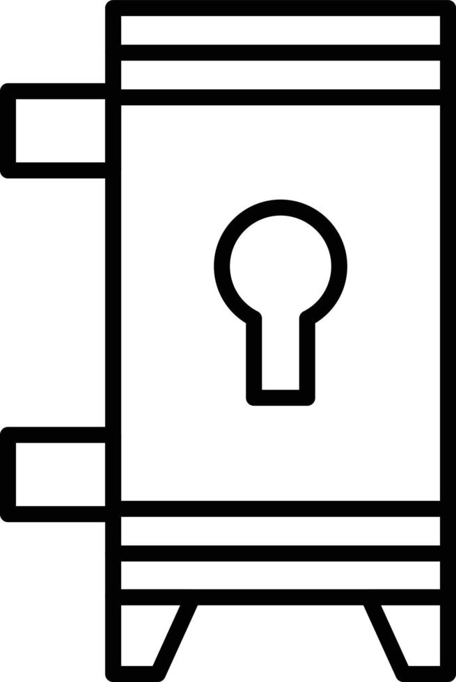 Locker Outline Icon vector