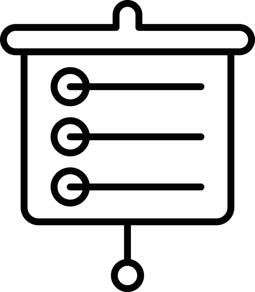 Menu Presentation Outline Icon vector