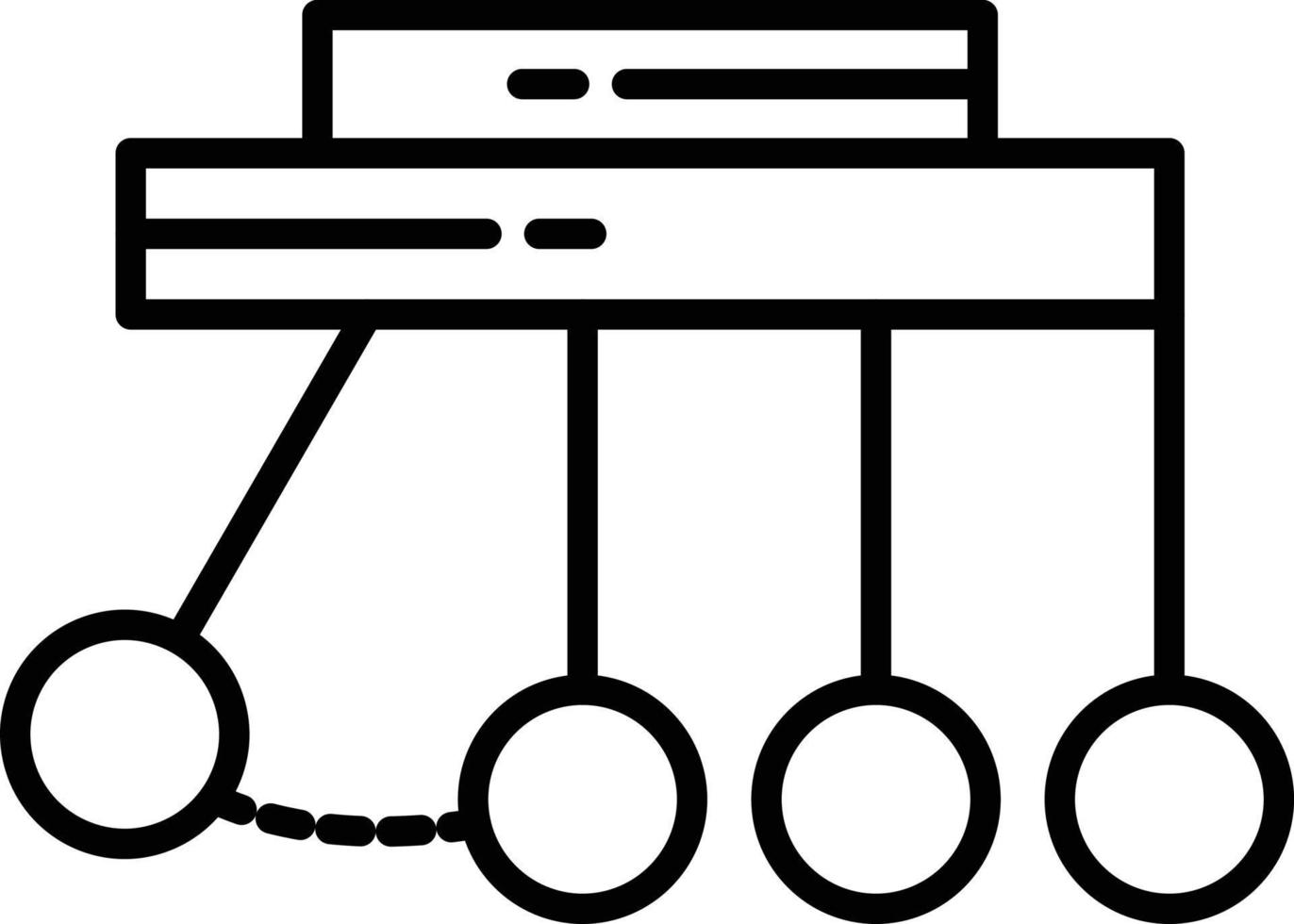 Pendulum Outline Icon vector