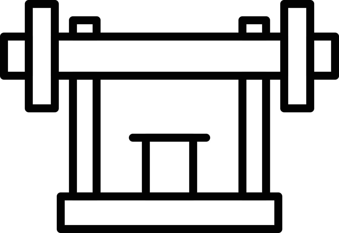 Gym Machine Outline Icon vector
