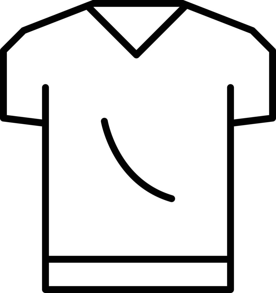 icono de contorno de camisa vector