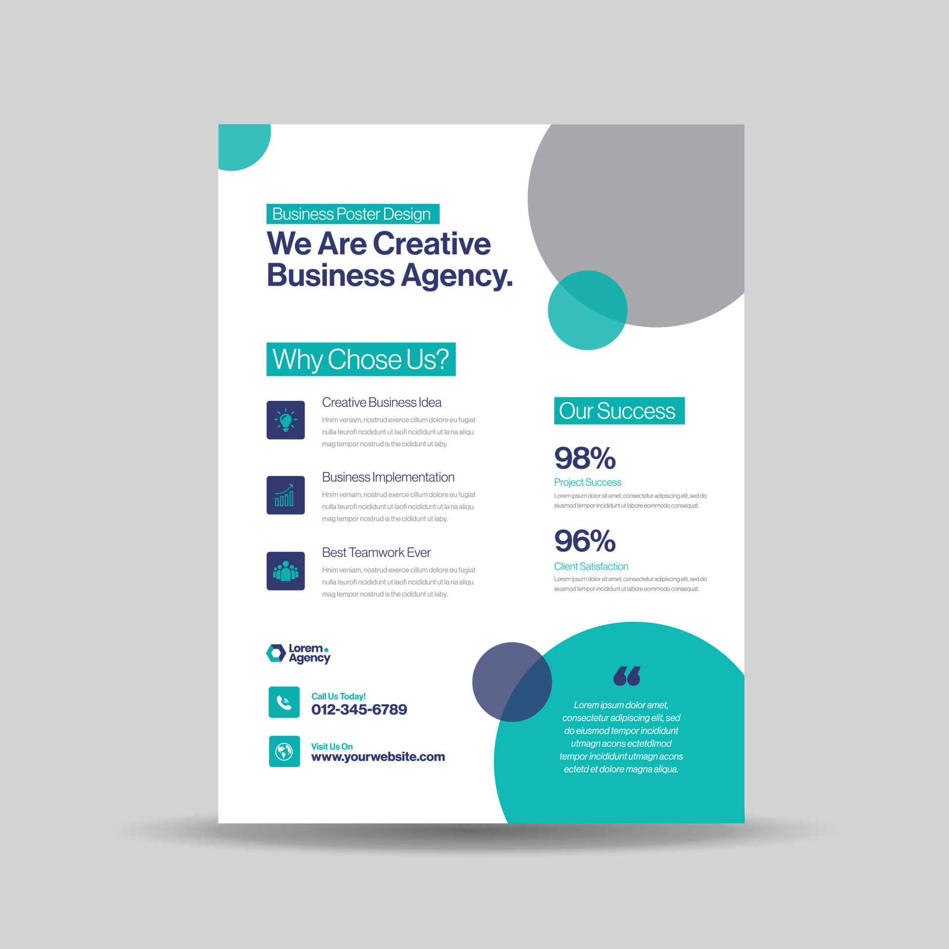 Corporate Business Poster Design, Business Banner Design, Company Info