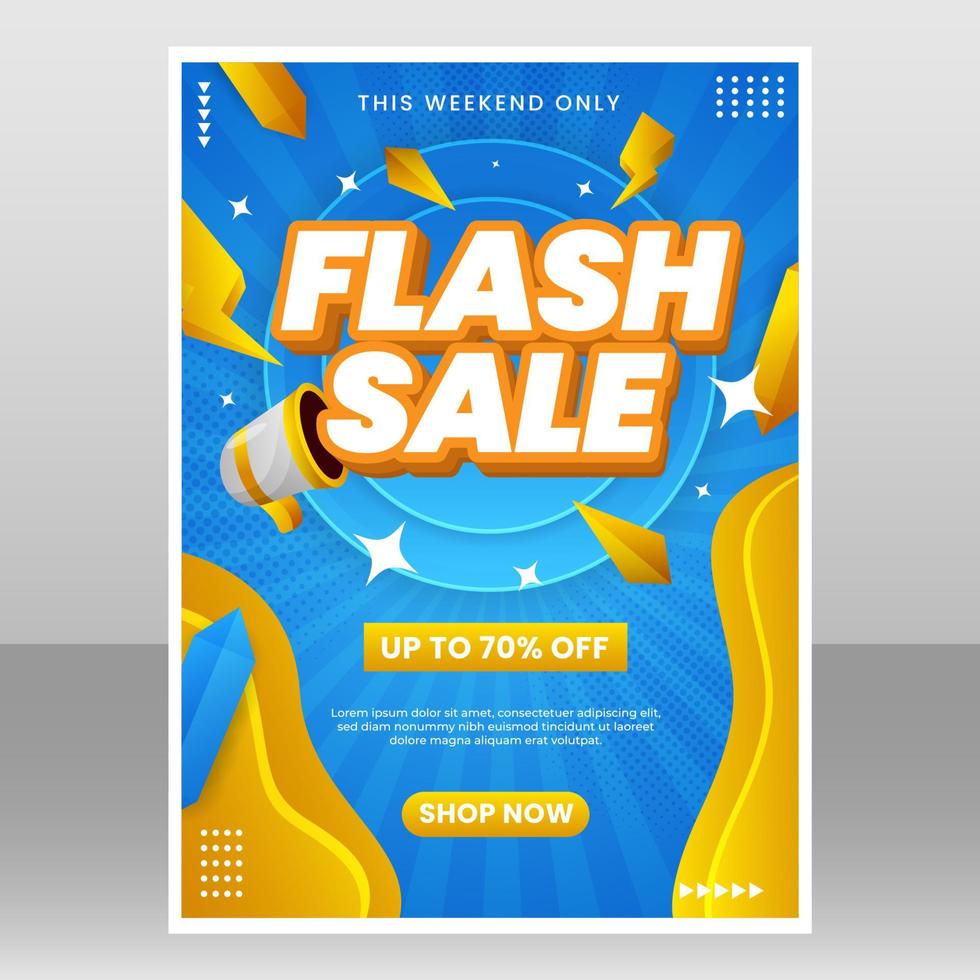 plantilla de póster de evento de venta flash vector