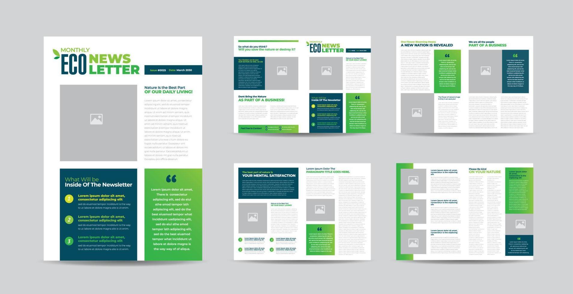 Business Newsletter Design or Journal Design or  Monthly or Annual Report Design vector