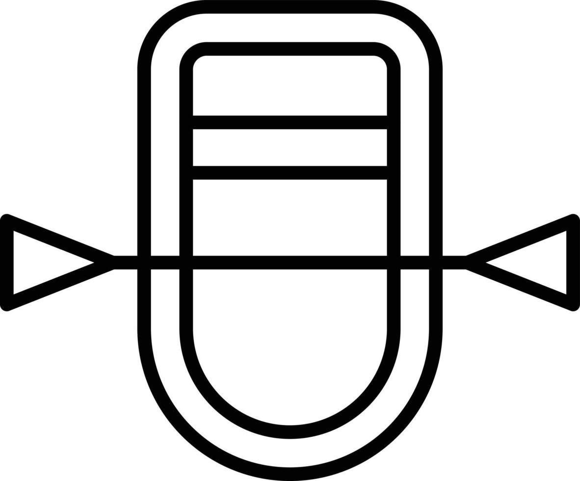 Boat Outline Icon vector