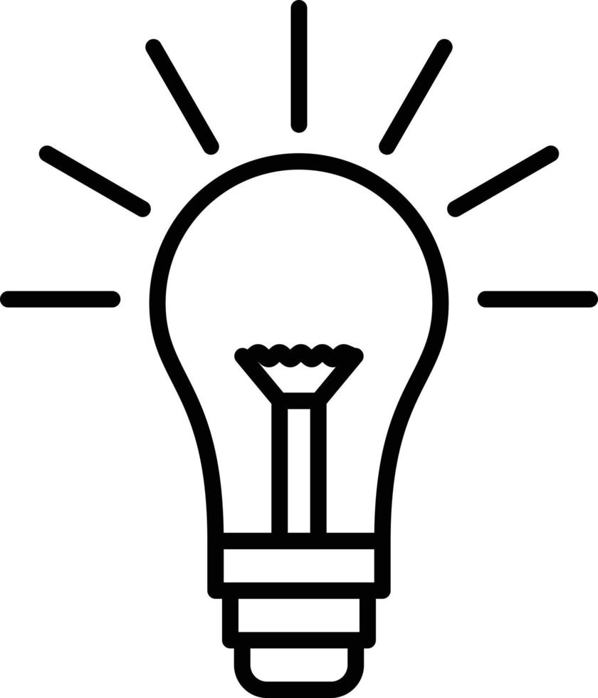 Light Bulb Outline Icon vector