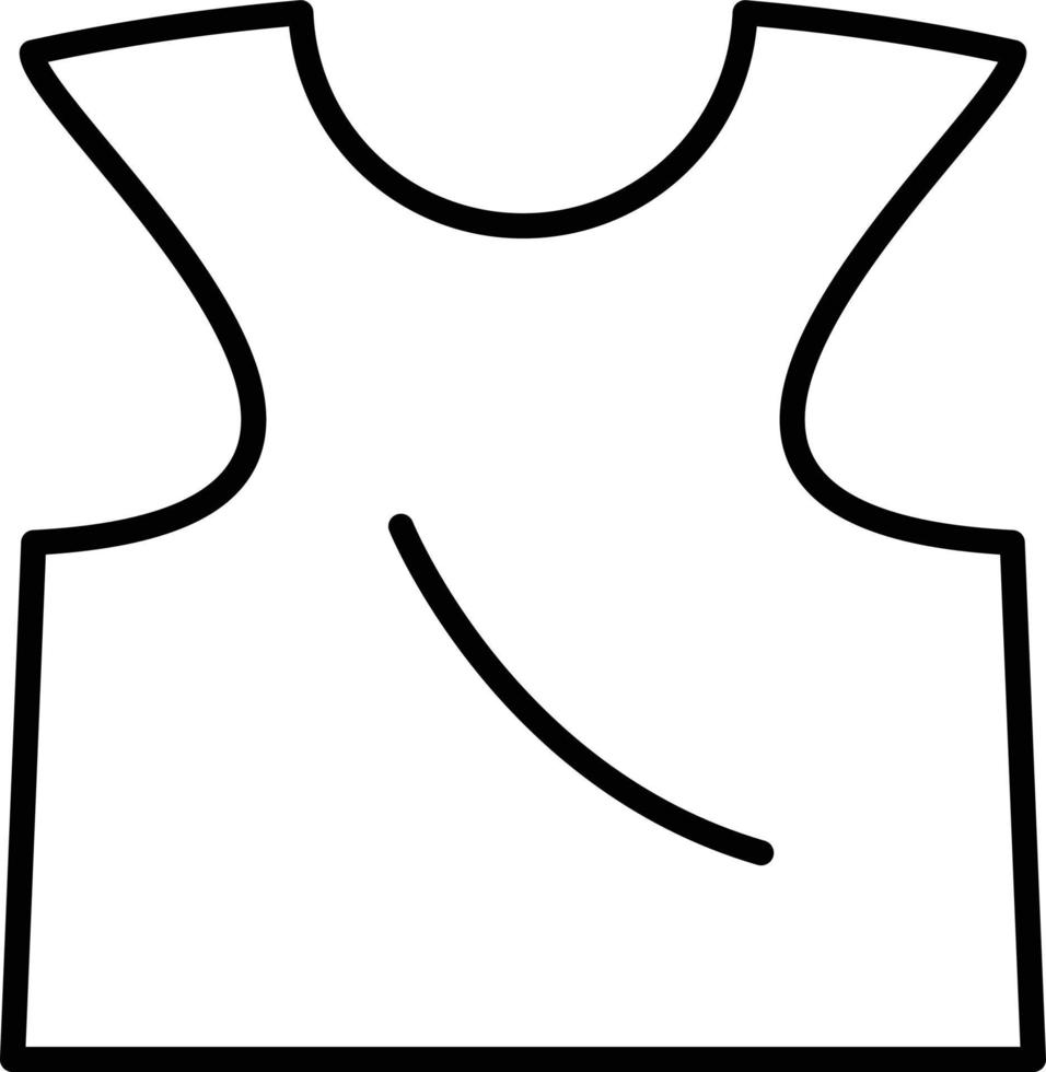 T Shirt Outline Icon vector