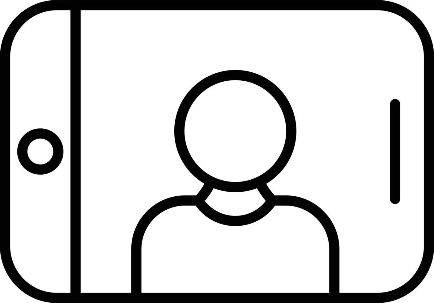 Selfie Outline Icon vector