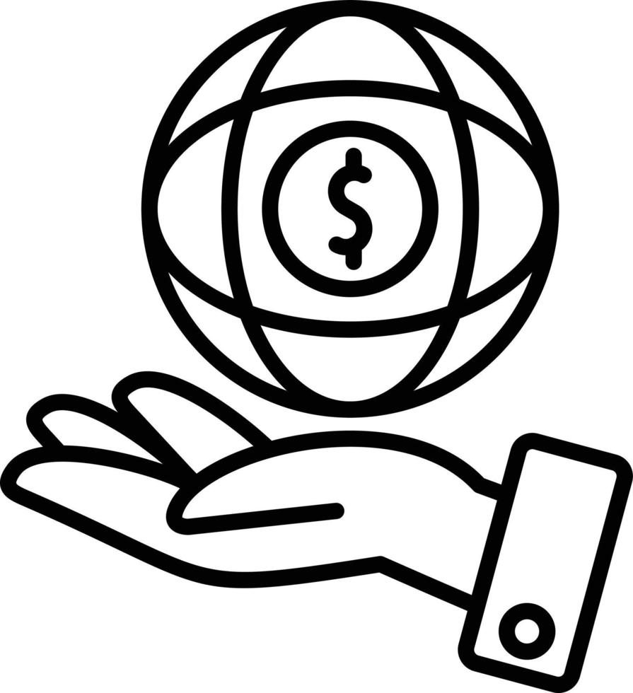 Worldwide Outline Icon vector