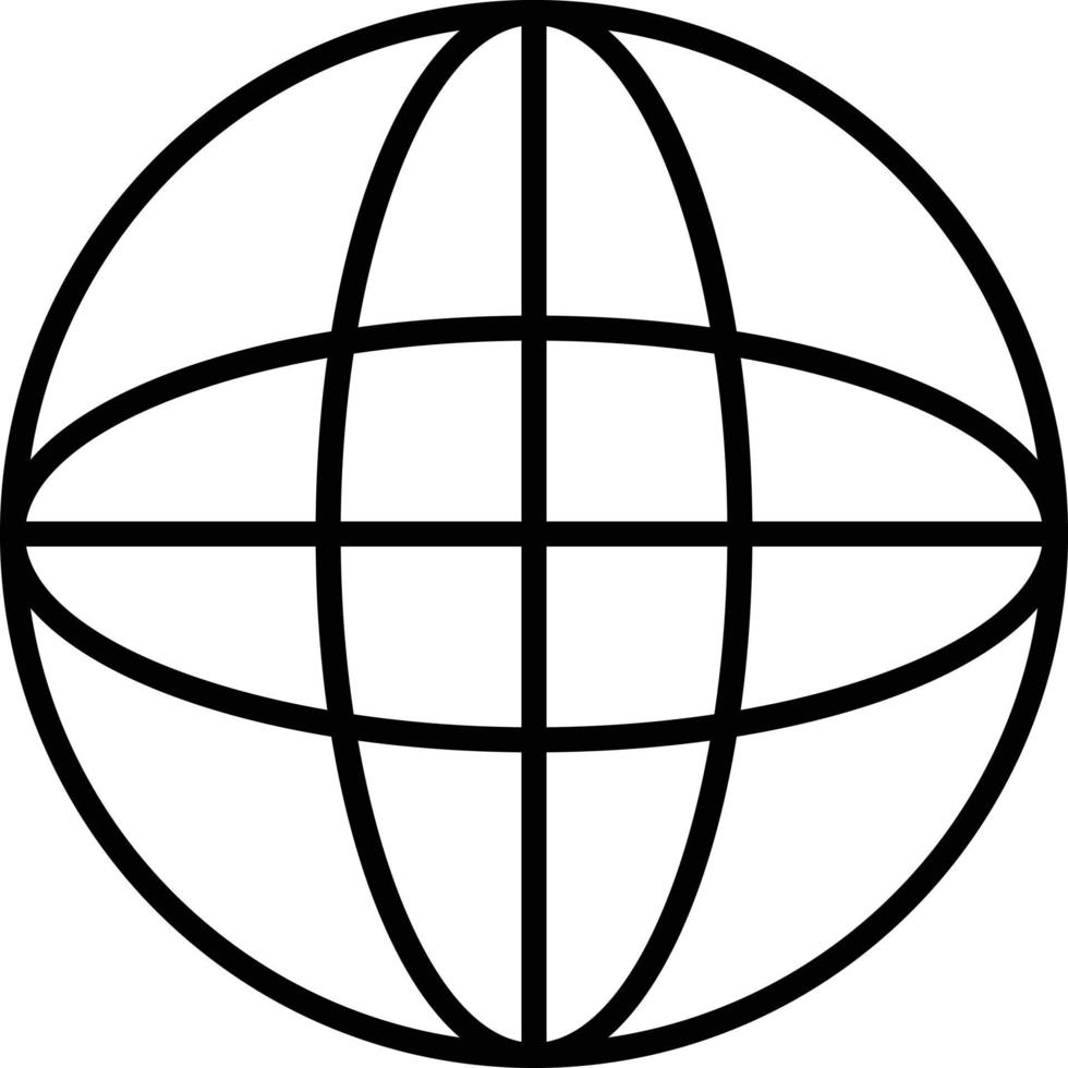 World Outline Icon vector