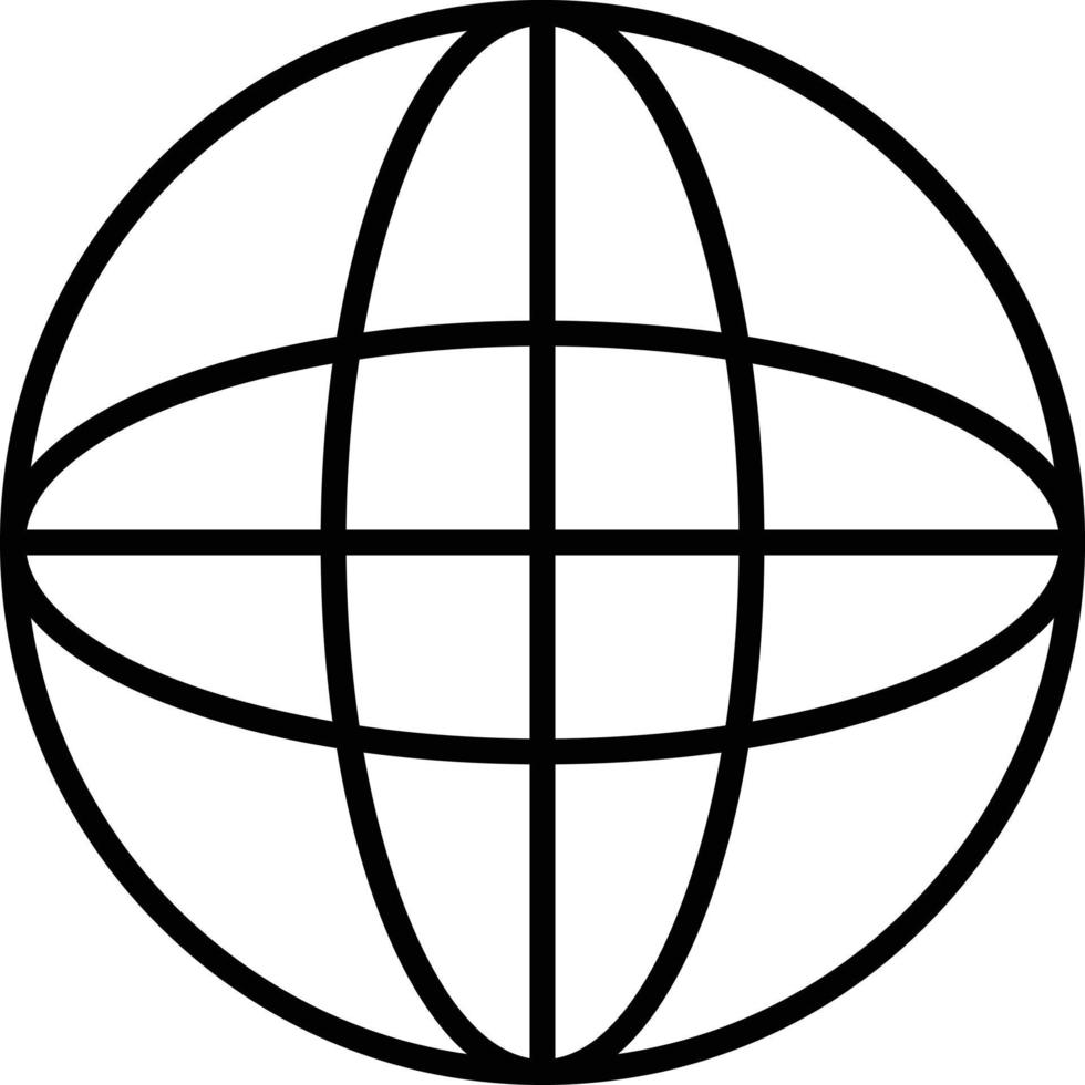 icono del contorno del mundo vector