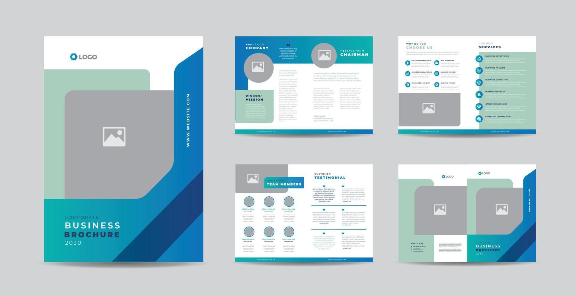 Corporate Business Brochure Design or Annual Report and Company Profile or Booklet and Catalog Design Template vector