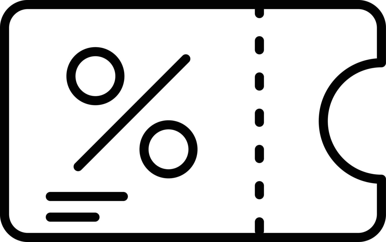 Discount Voucher Outline Icon vector