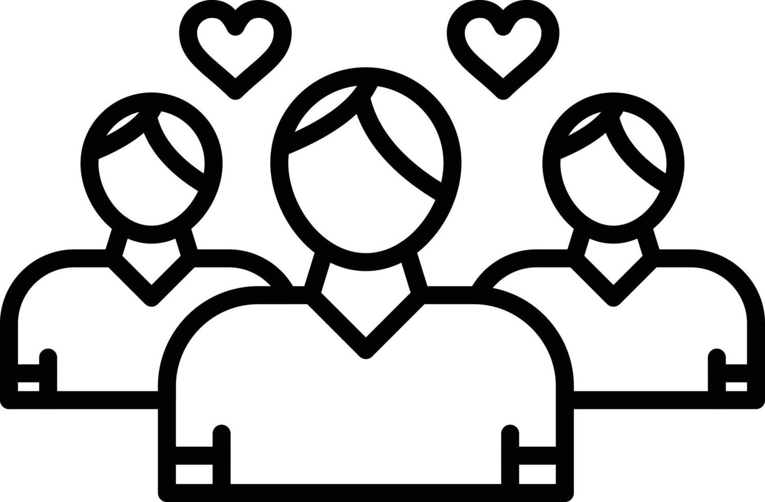 People Outline Icon vector