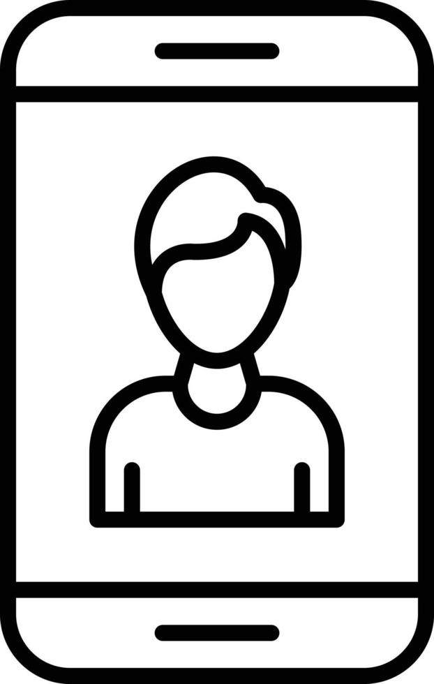 Contact Outline Icon vector